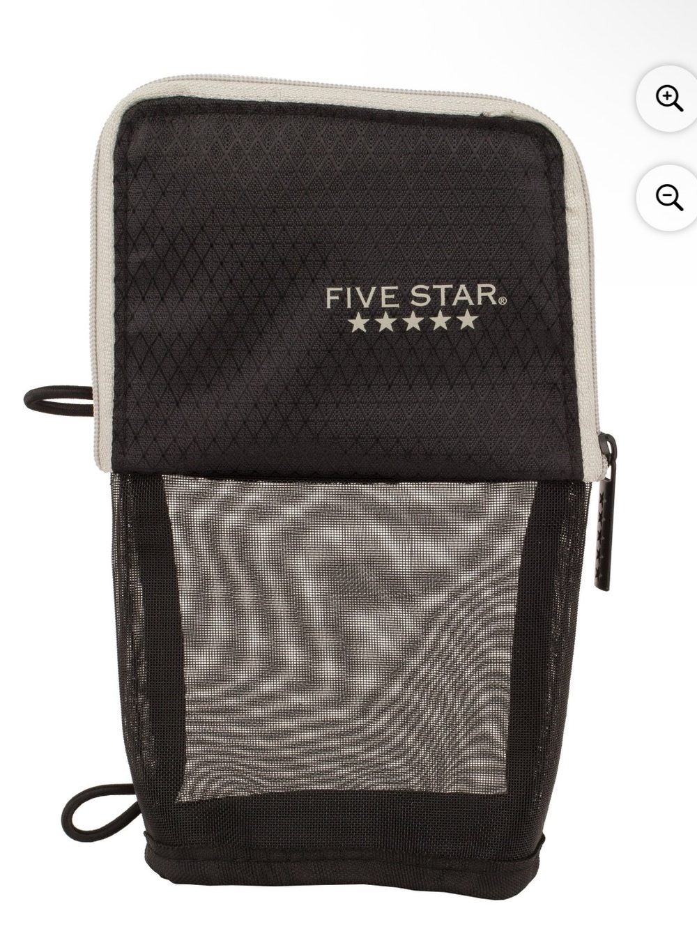 Five Star Black and Gray Stand ‘N Store Pencil Pouch